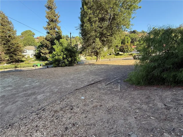 a view of an outdoor space with trees
