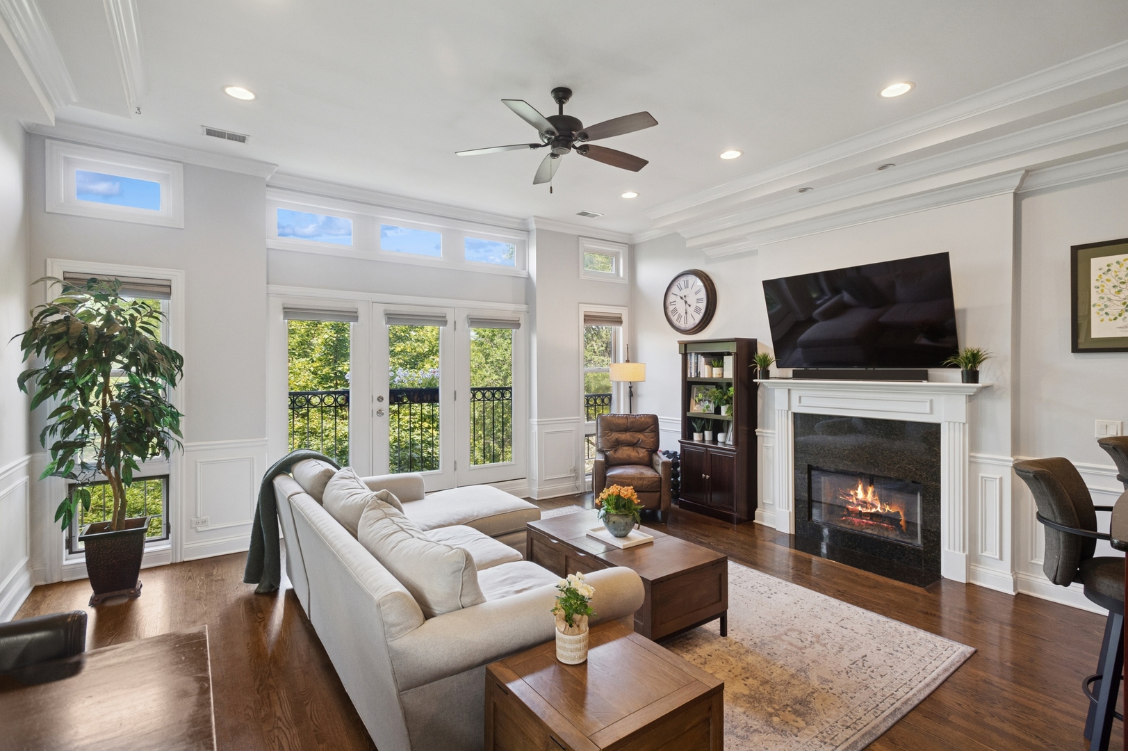 3331 North Seminary Avenue, Unit 3 Chicago, IL 60657 - Photo 3 of 19 a living room with furniture fireplace and a large window