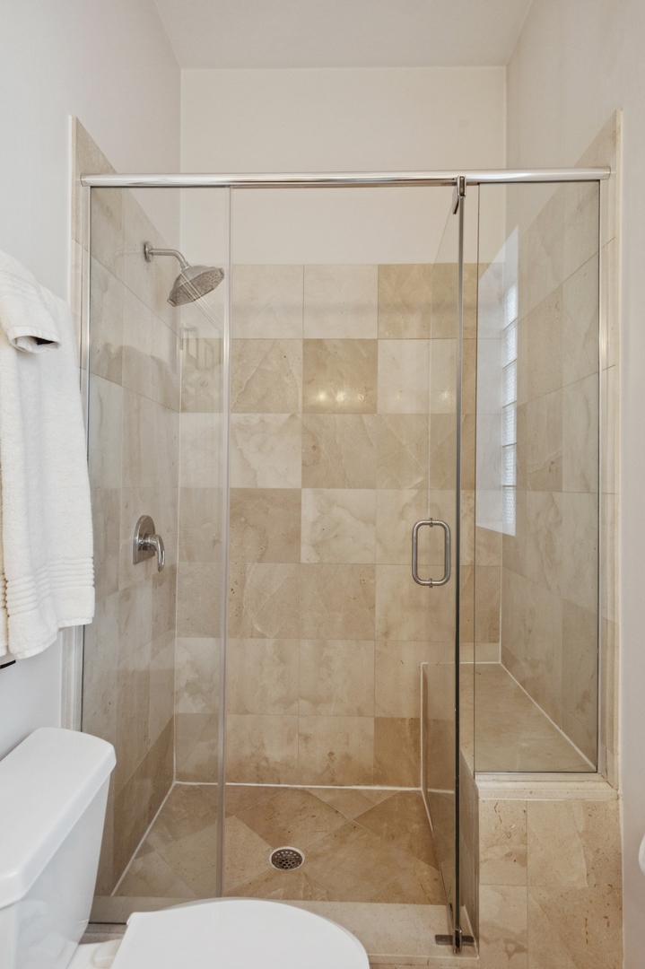 3331 North Seminary Avenue, Unit 3 Chicago, IL 60657 - Photo 10 of 19 a bathroom with a shower and toilet