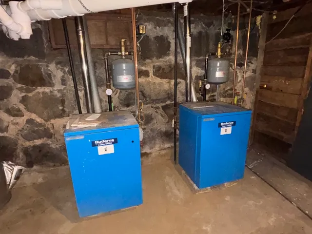 a view of a refrigerator with wooden walls
