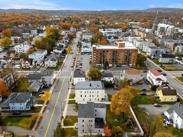 an aerial view of multiple house
