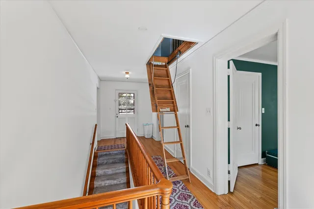 a view of an entryway with staircase