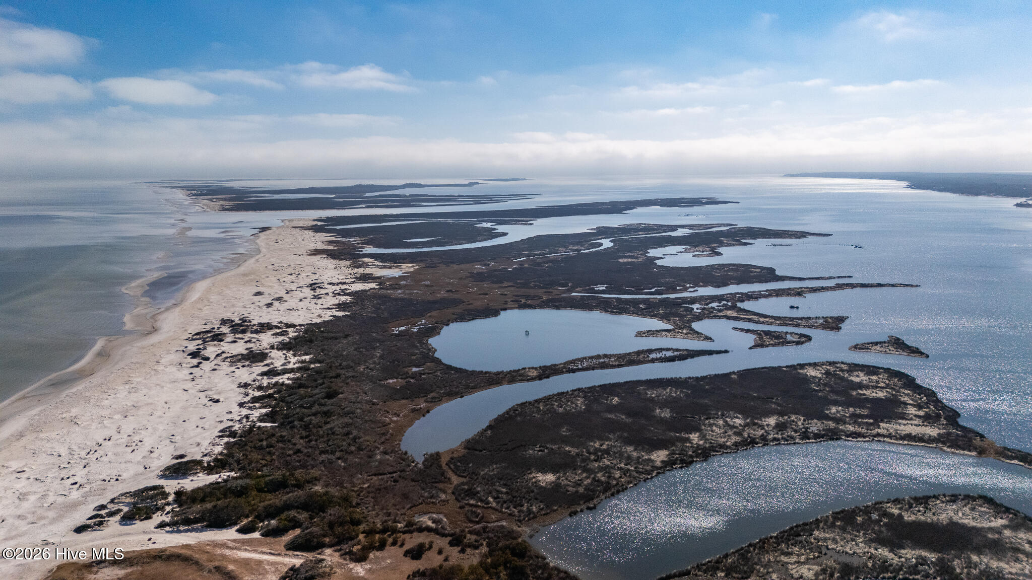429 Lola Road Cedar Island, NC 28520 - Photo 46 of 46 aerial beach views