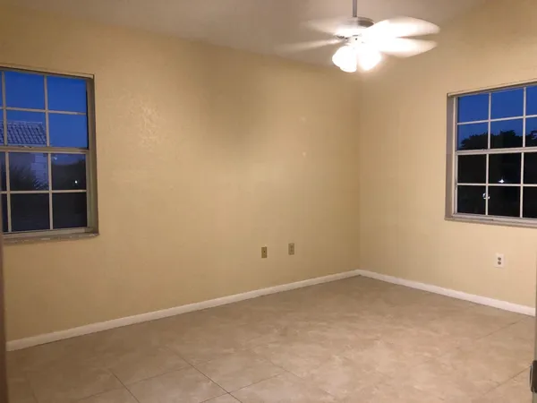 an empty room with a window