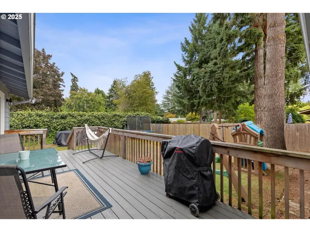 a view of balcony with furniture
