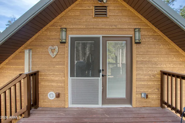 a view of front door of house