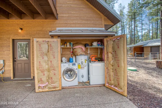 a view of storage and utility room