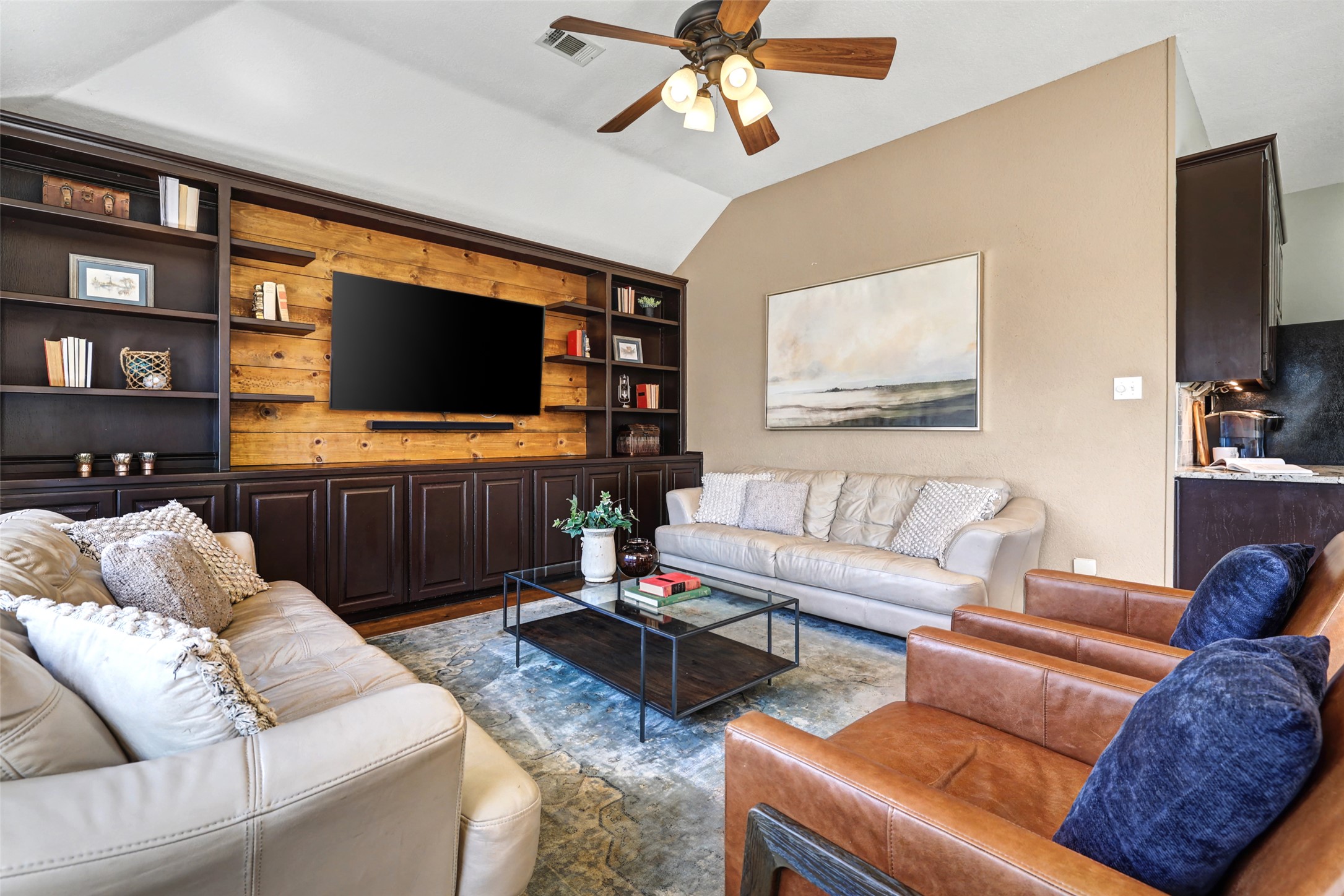 3022 Addie Lane Georgetown, TX 78628 - Photo 14 of 40 a living room with furniture and a flat screen tv