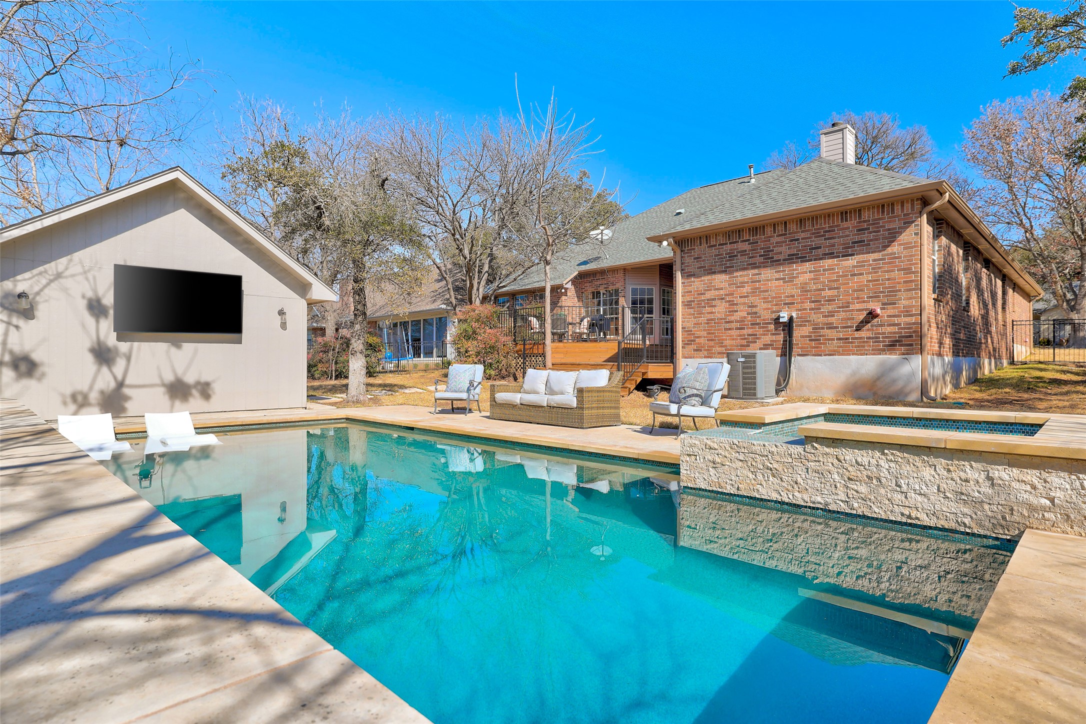 3022 Addie Lane Georgetown, TX 78628 - Photo 2 of 40 a view of a house with pool porch and chairs