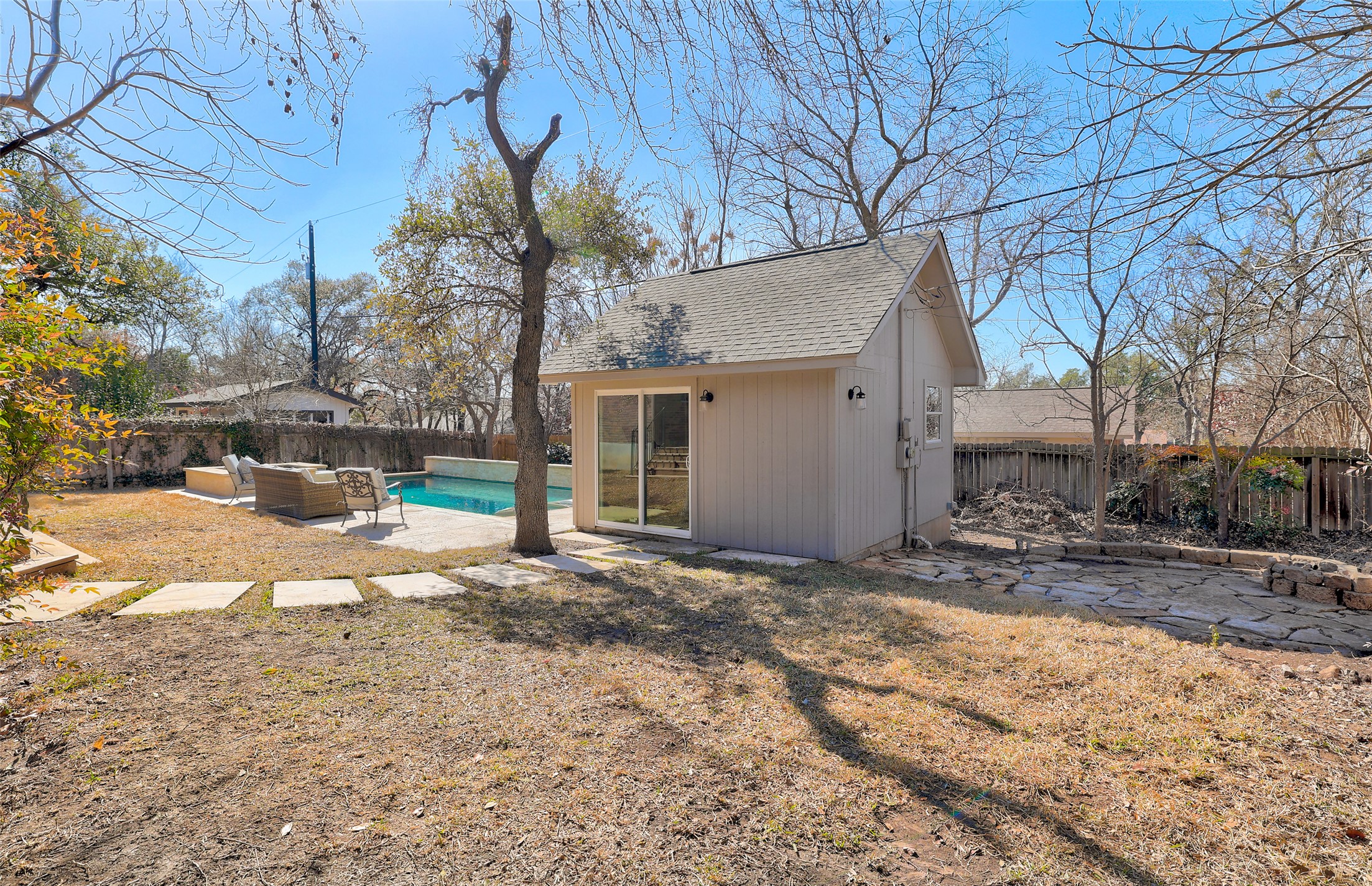 3022 Addie Lane Georgetown, TX 78628 - Photo 36 of 40 a view of a yard with a house and a tree