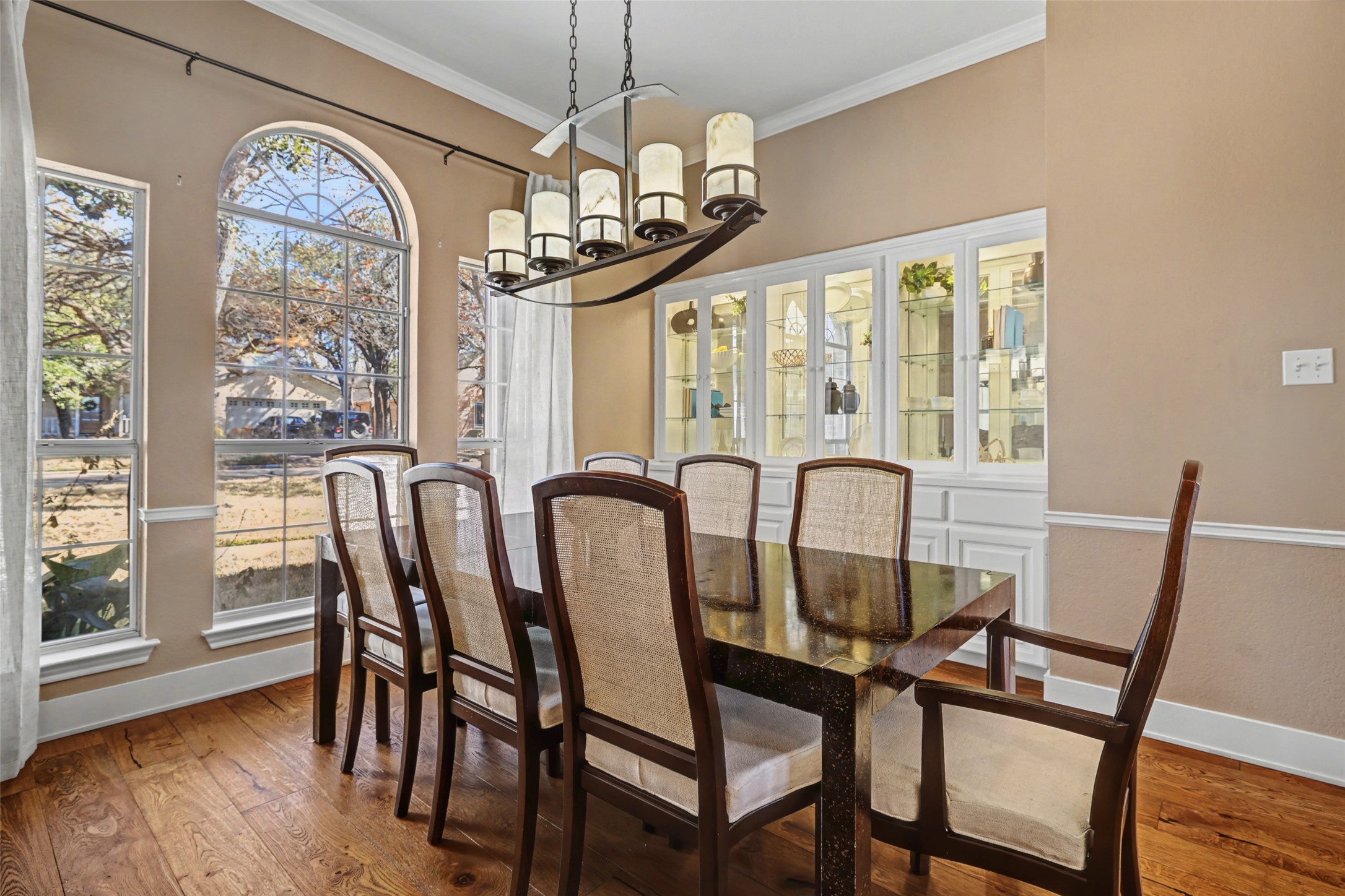 3022 Addie Lane Georgetown, TX 78628 - Photo 10 of 40 a view of a dining room with furniture window and wooden floor