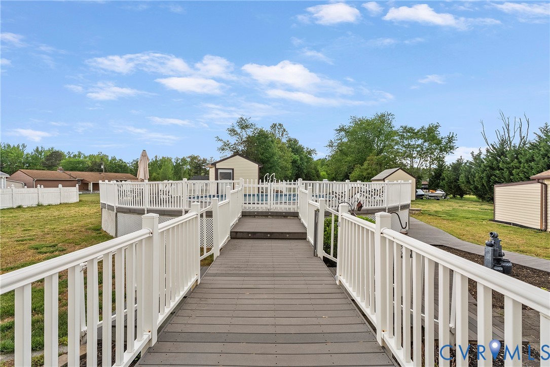 18024 Sandy Ford Road Petersburg, VA 23803 - Photo 45 of 66 a view of a deck and city from a balcony