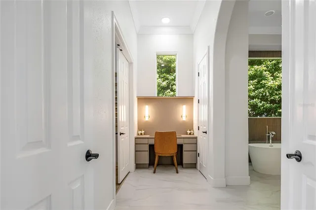 an aerial view of residential building with outdoor space and lake view