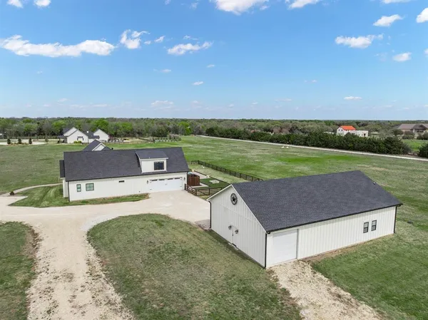 a aerial view of a house