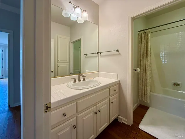 a view of a cafe with sitting area