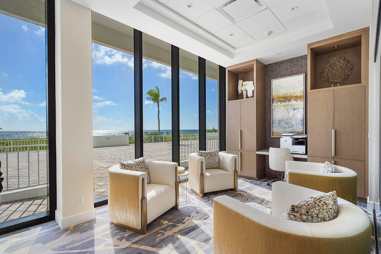 2600 South Ocean Boulevard, Unit 3E Boca Raton, FL 33432 - Photo 37 of 56 a living room with furniture and a large window