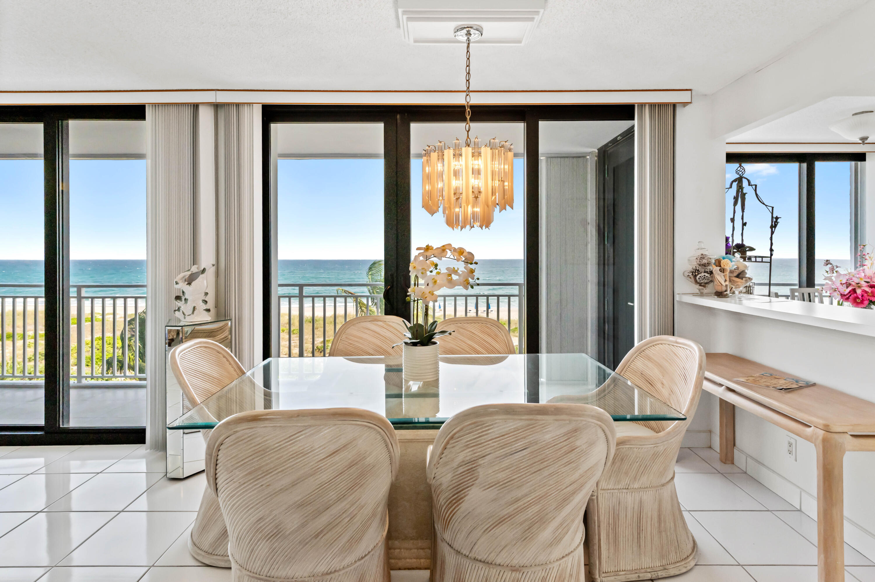 2600 South Ocean Boulevard, Unit 3E Boca Raton, FL 33432 - Photo 8 of 56 a living room with furniture and a large window