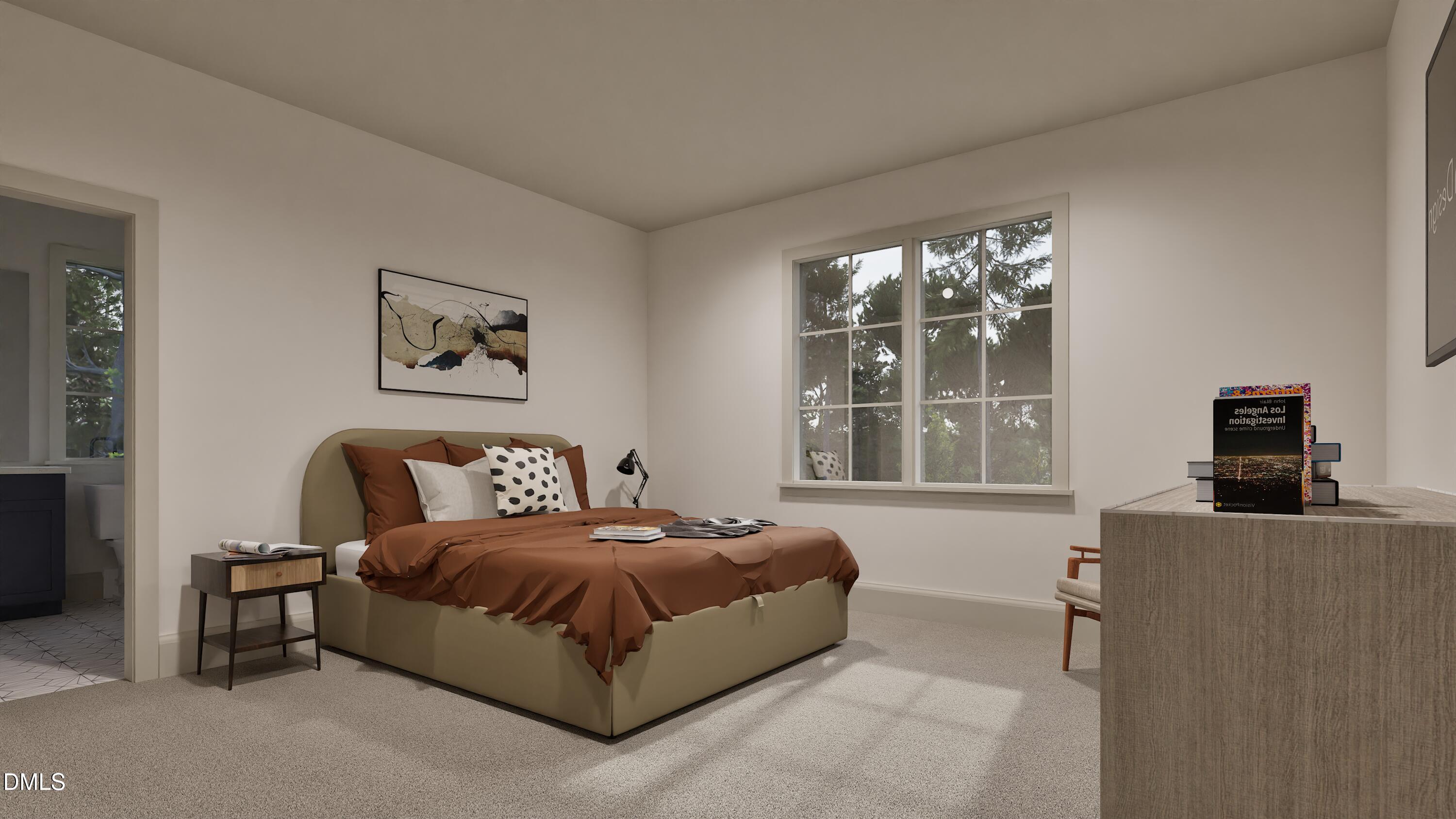 4308 Windsor Place Raleigh, NC 27609 - Photo 17 of 35 a bedroom with a bed and a window