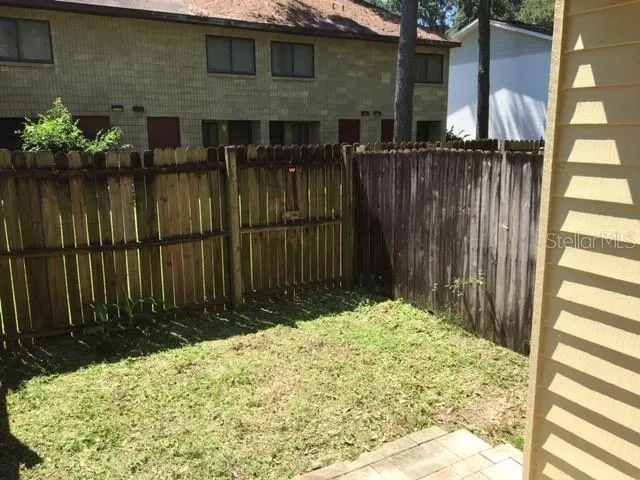 a view of wooden fence