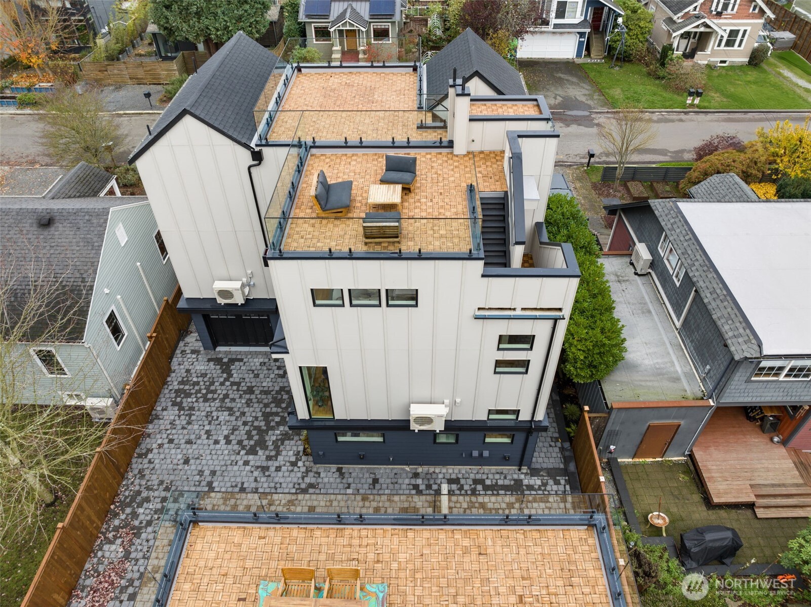 315 Northwest 86th Street, Unit B Seattle, WA 98117 - Photo 13 of 17 an aerial view of a house with a yard