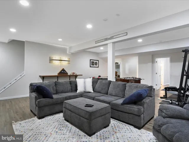 a view of a room with a window