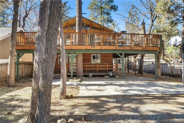 a view of a room with wooden walls