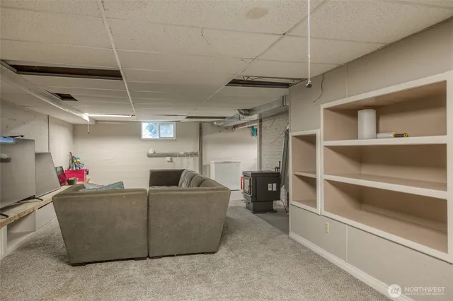 a room with storage and utility