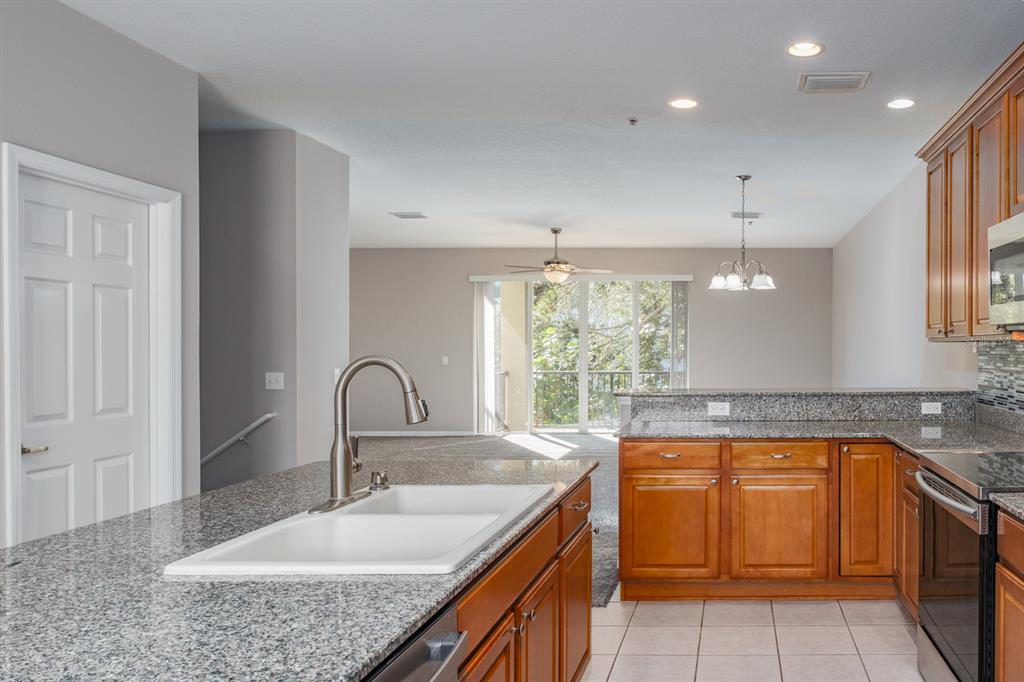 10220 Bayou Grande Seminole, FL 33772 - Photo 21 of 50 a kitchen with granite countertop a sink and cabinets