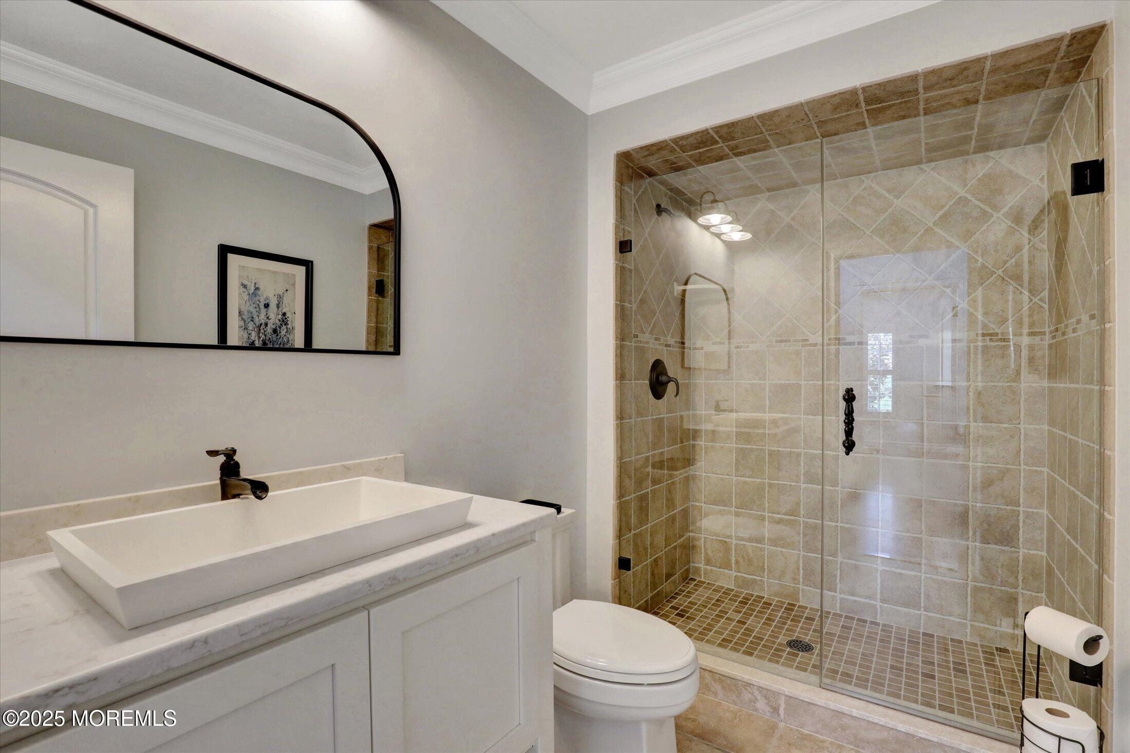 10 Yellow Brook Road Holmdel, NJ 07733 - Photo 27 of 64 a bathroom with a sink a toilet and shower