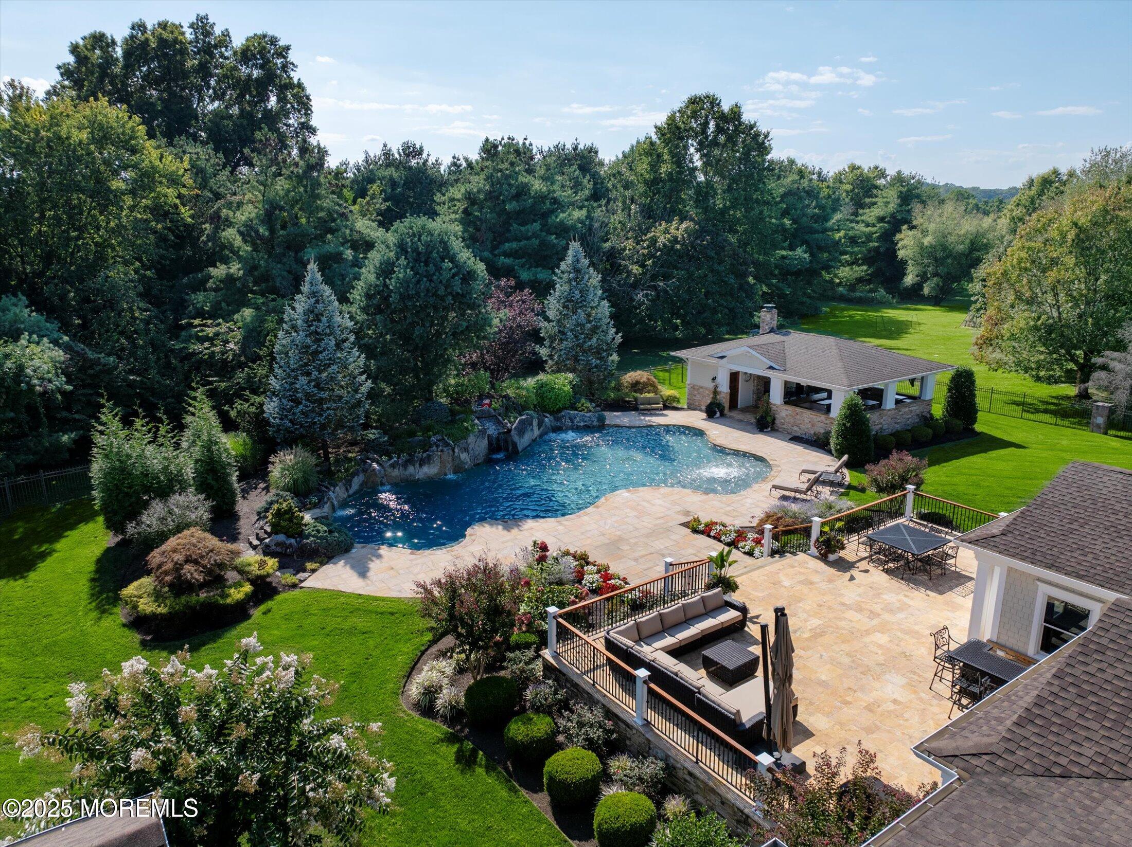 10 Yellow Brook Road Holmdel, NJ 07733 - Photo 50 of 64 aerial view of a garden with patio