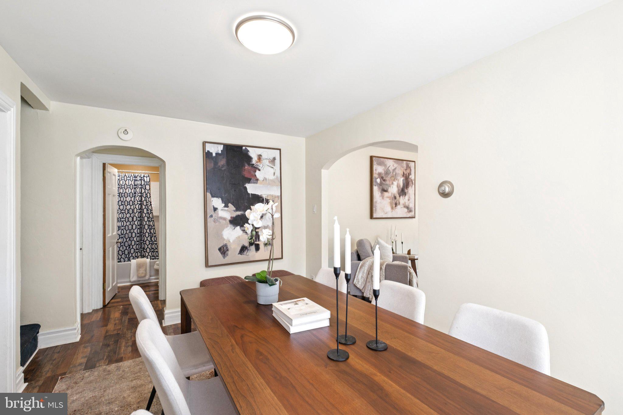 20 West Forestview Road Brookhaven, PA 19015 - Photo 10 of 34 a view of a dining room with furniture and wooden floor