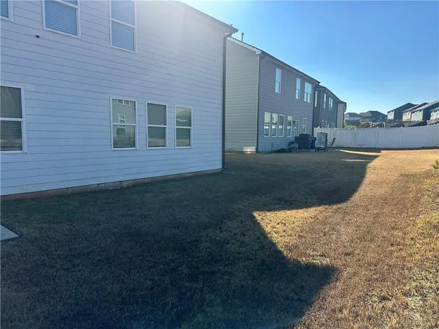 a backyard of a house