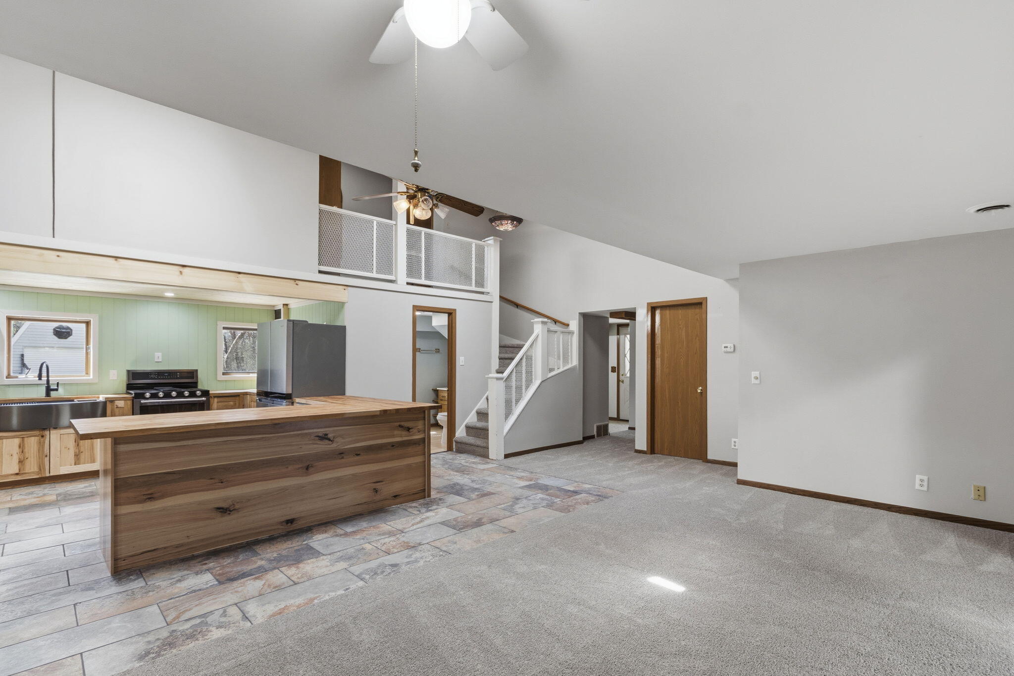 28711 Silver Lake Road Salem Lakes, WI 53168 - Photo 7 of 38 Great room looking to kitchen and loft