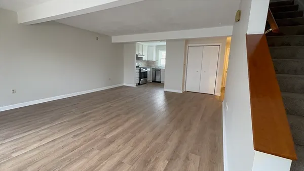 a view of a car park in front of building