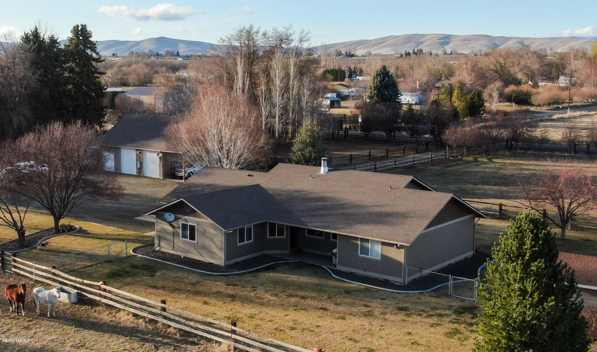 12100 Rutherford Road Yakima, WA 98903 - Photo 33 of 36 an aerial view of a house with a yard