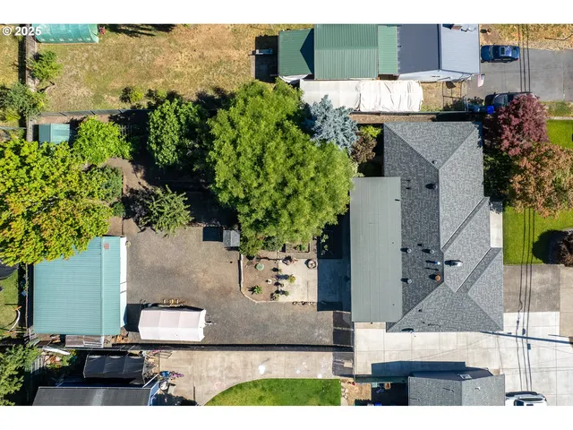 an aerial view of multiple house