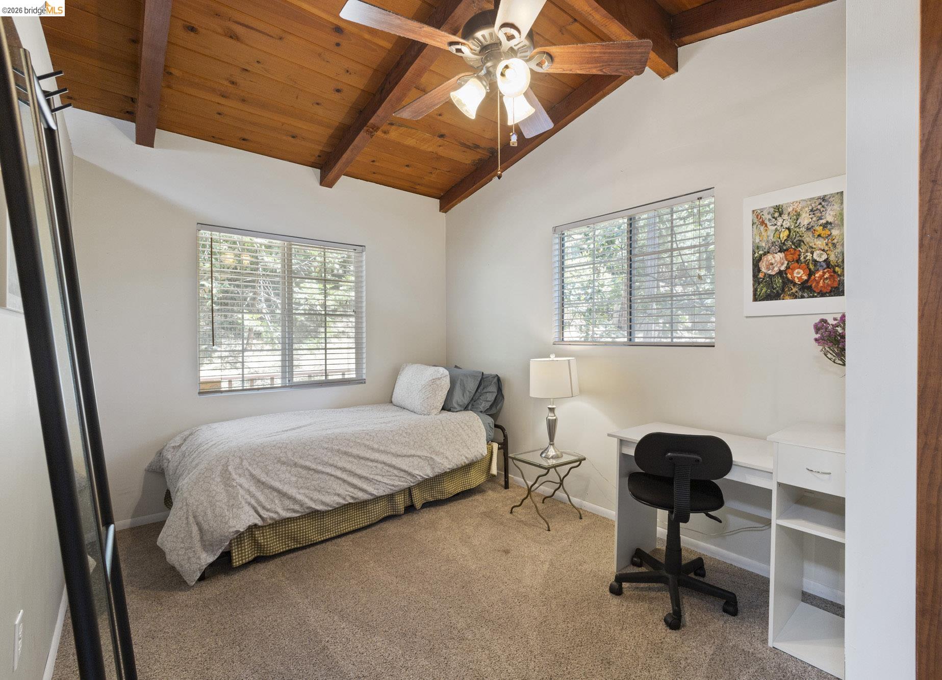 21815 Confidence Road Twain Harte, CA 95383 - Photo 12 of 30 a bedroom with a bed and a desk