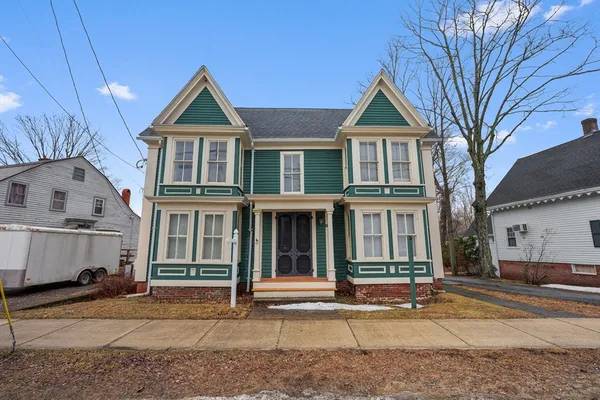 a front view of a house