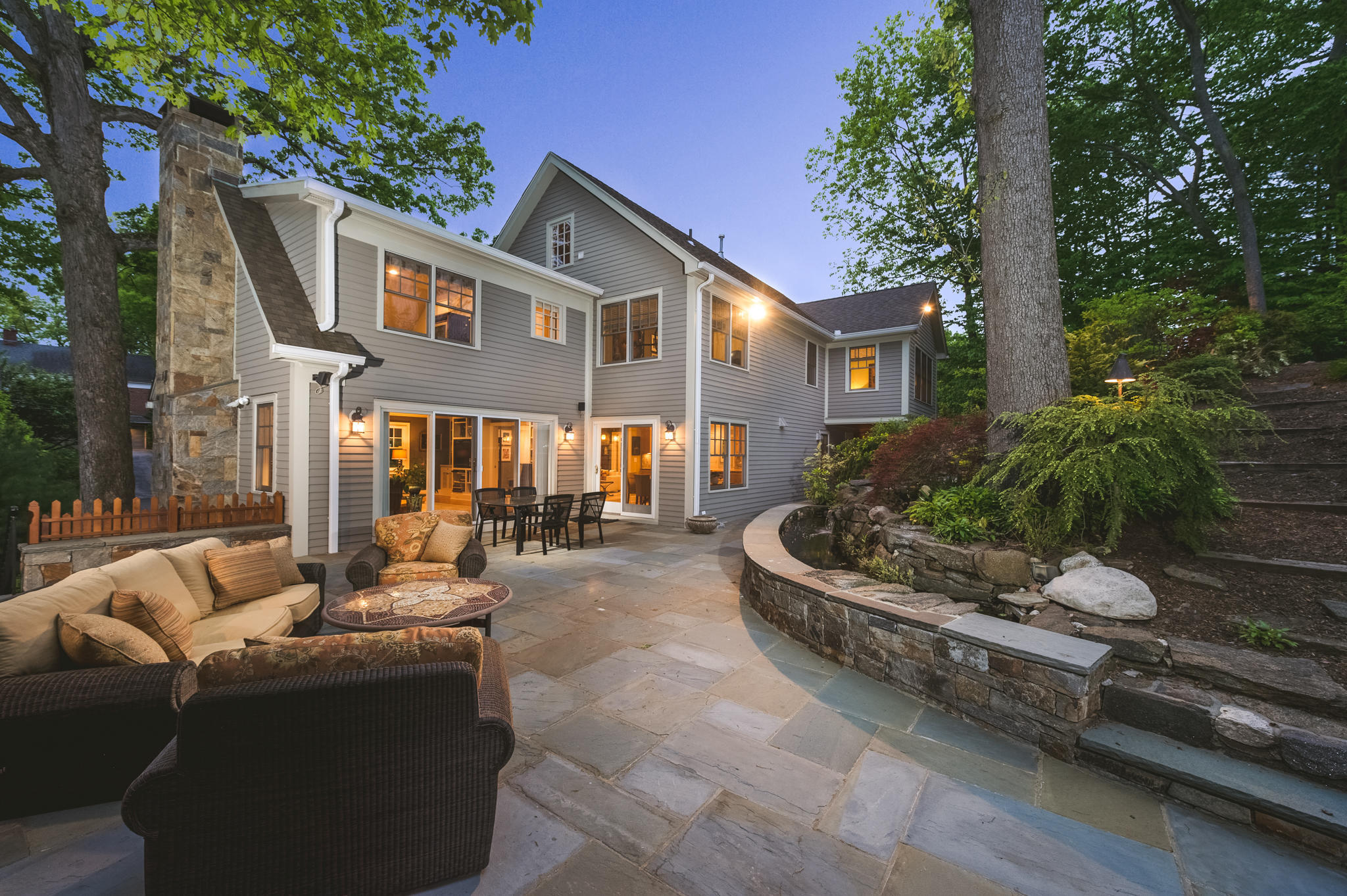 6 Sheldrake Road Greenwich, CT 06830 - Photo 16 of 18 Patio Twilight