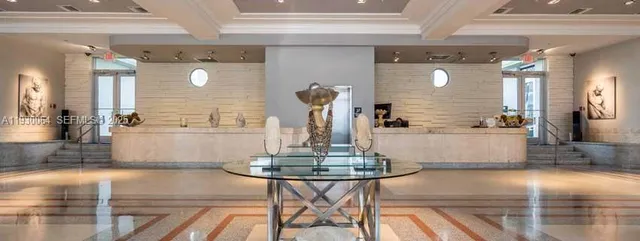 a view of kitchen with dining area