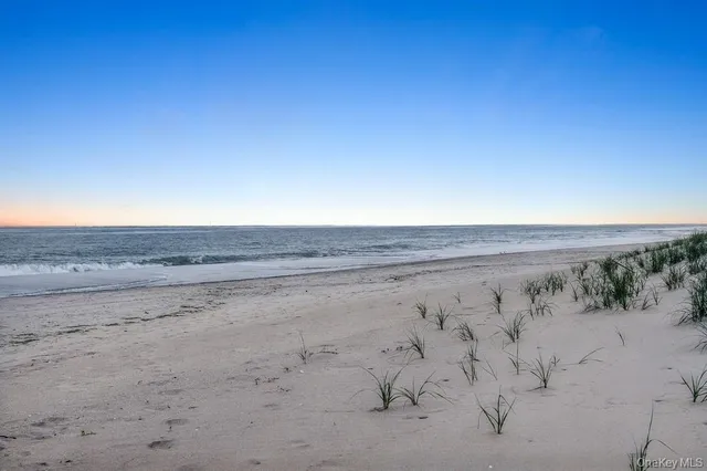 a view of beach and ocean