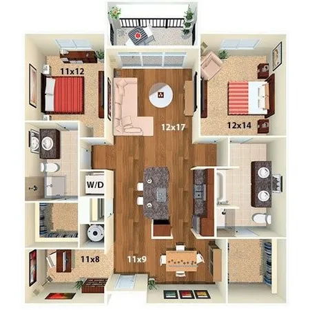 $2,425 | 3645 Habersham Road Northeast, Unit 104, Atlanta, GA 30305