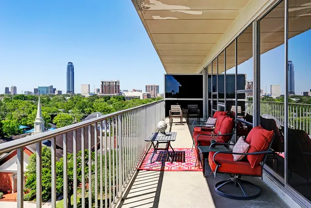 a view of deck with furniture