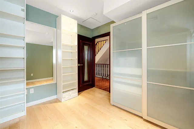 a view of hallway with stairs