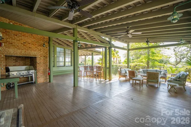 a view of outdoor space with seating area