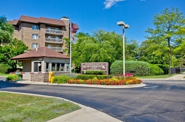 1280 Rudolph Drive, Unit 5E Northbrook, IL 60062 - Photo 32 of 33 a front view of a house with a yard and potted plants