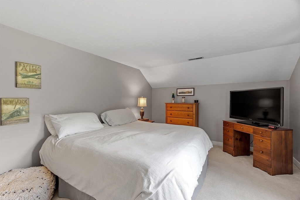 72 Finn Road Harvard, MA 01451 - Photo 23 of 40 a bedroom with a bed and a flat screen tv