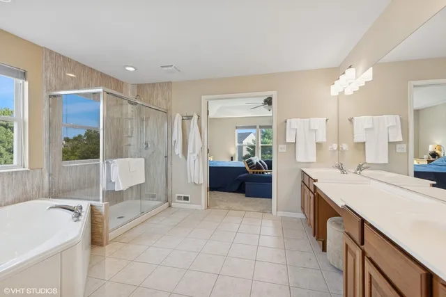 a workspace with furniture