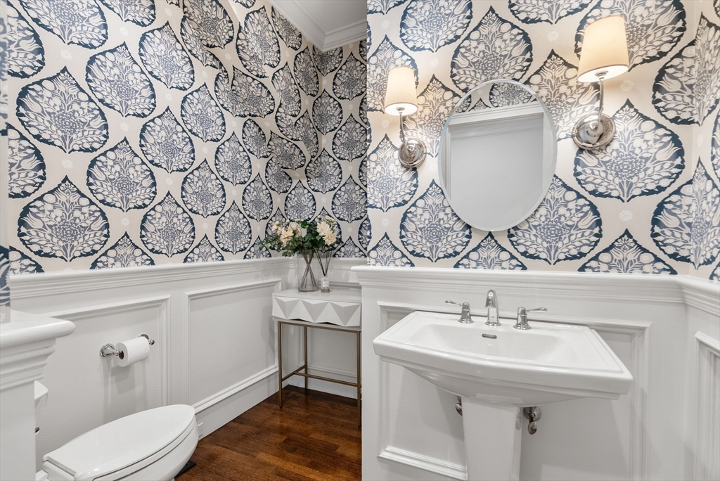 5 Beard Way Wellesley, MA 02482 - Photo 17 of 36 a bathroom with a sink toilet and mirror