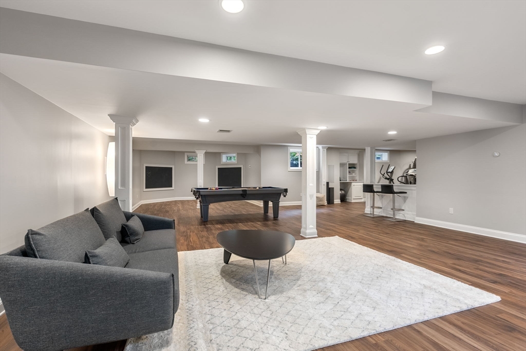 5 Beard Way Wellesley, MA 02482 - Photo 33 of 36 a living room with furniture and a wooden floor